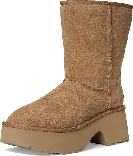 UGG Classic Short New Heights Women's Boots Chestnut : 12 B - Medium, Shearling/Synthetic - Image 5