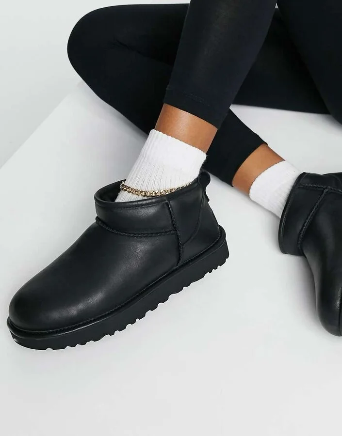 UGG Classic Ultra Mini ankle boots in black