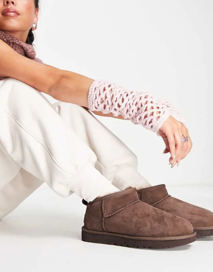 UGG Classic Ultra Mini boots in chocolate - Image 2