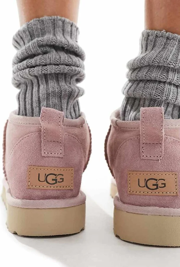UGG Classic ultra mini boots in pink - Image 2
