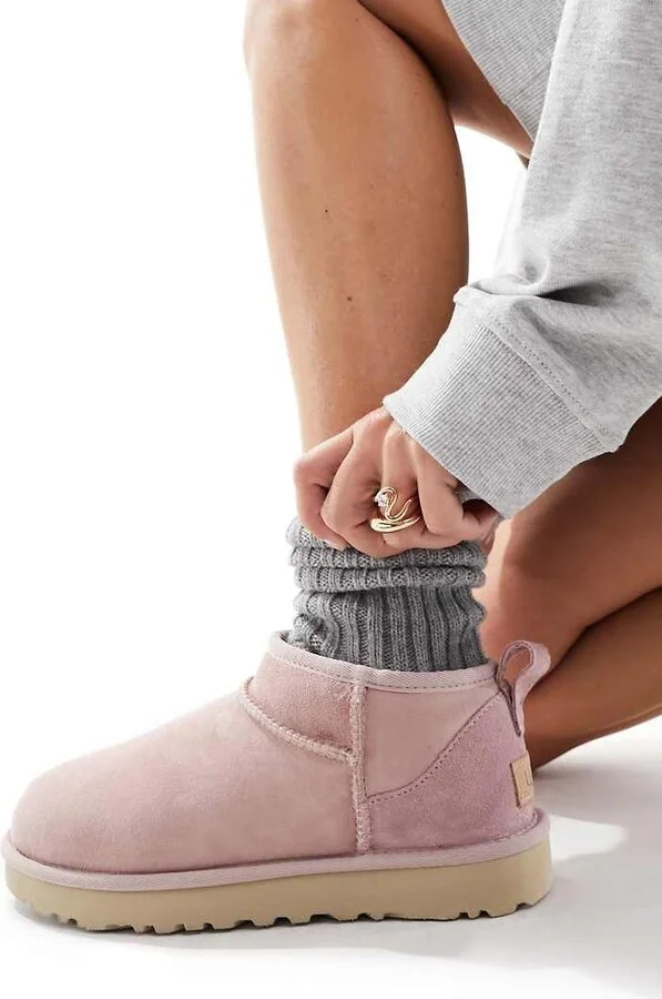 UGG Classic ultra mini boots in pink - Image 3