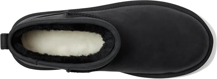 UGG Classic Ultra Mini Leather Women's Shoes Black : 8 B - Medium - Image 2