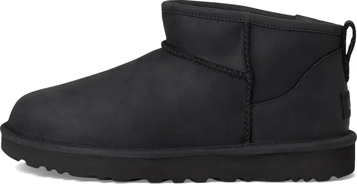 UGG Classic Ultra Mini Leather Women's Shoes Black : 8 B - Medium - Image 6