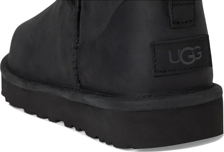 UGG Classic Ultra Mini Leather Women's Shoes Black : 8 B - Medium - Image 7