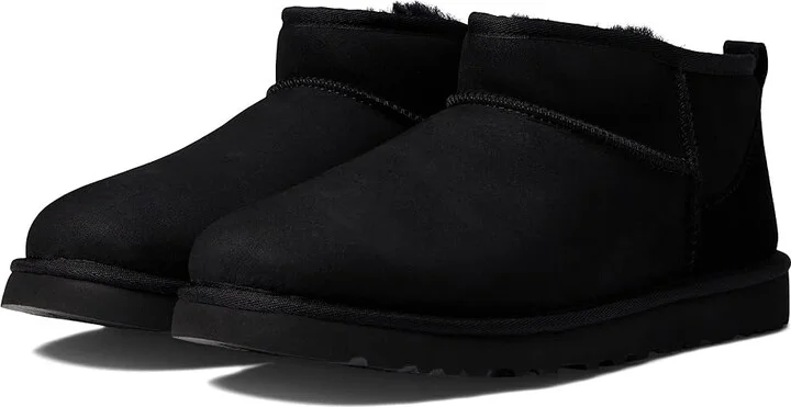 UGG Classic Ultra Mini Men's Shoes Black : 7 D - Medium, Sheepskin