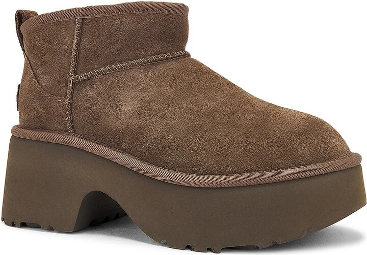 UGG Classic Ultra Mini New Heights Boot in Brown - Image 2