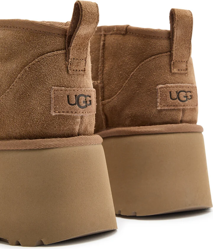 Ugg Classic Ultra Mini New Heights Suede Ankle Boots - Image 4