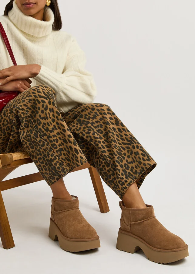 Ugg Classic Ultra Mini New Heights Suede Ankle Boots - Image 5