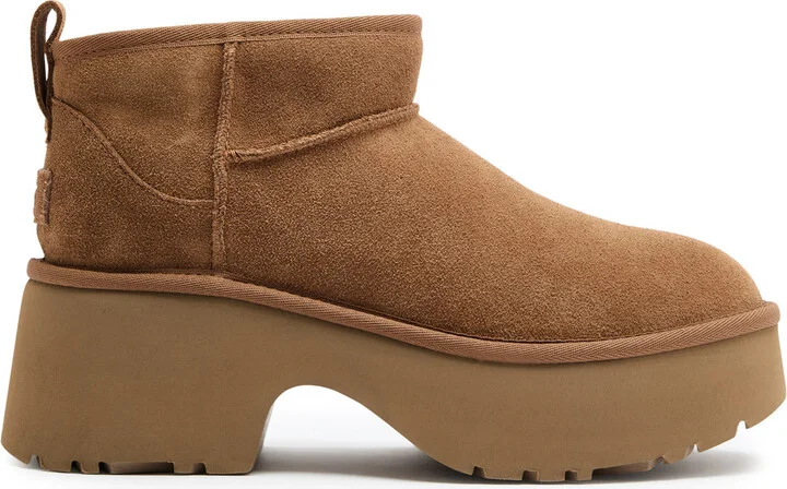 Ugg Classic Ultra Mini New Heights Suede Ankle Boots
