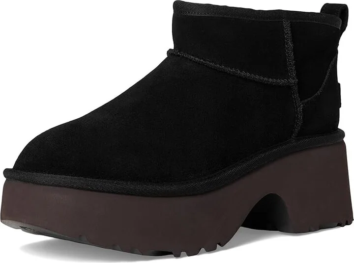 UGG Classic ultra Mini New Heights Women's Boots Black : 12 B - Medium, Suede - Image 5