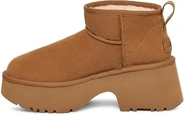 UGG Classic ultra Mini New Heights Women's Boots Chestnut : 9 B - Medium, Suede - Image 5