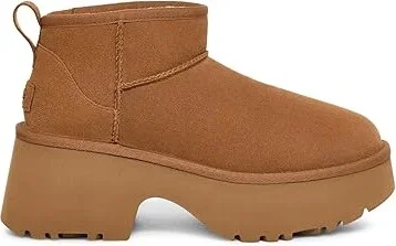 UGG Classic ultra Mini New Heights Women's Boots Chestnut : 9 B - Medium, Suede - Image 6