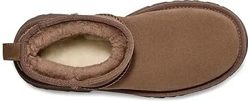 UGG Classic ultra Mini New Heights Women's Boots Hickory : 10 B - Medium, Suede - Image 2