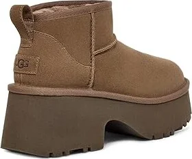UGG Classic ultra Mini New Heights Women's Boots Hickory : 10 B - Medium, Suede - Image 4