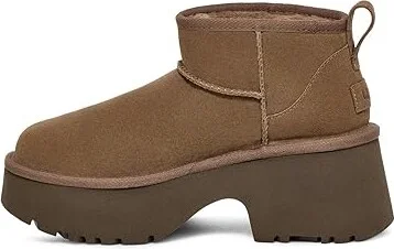 UGG Classic ultra Mini New Heights Women's Boots Hickory : 10 B - Medium, Suede - Image 5