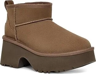 UGG Classic ultra Mini New Heights Women's Boots Hickory : 10 B - Medium, Suede