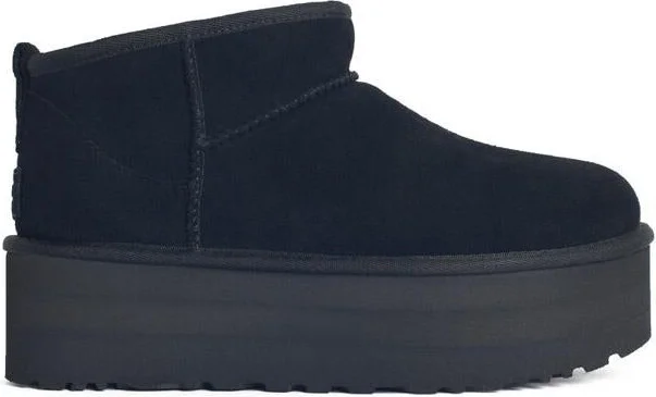UGG 'Classic Ultra Mini Platform' Black Suede Boots