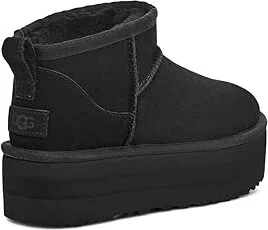 UGG Classic Ultra Mini Platform Women's Boots Black : 8 B - Medium, Suede - Image 4