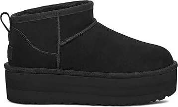 UGG Classic Ultra Mini Platform Women's Boots Black : 8 B - Medium, Suede - Image 6