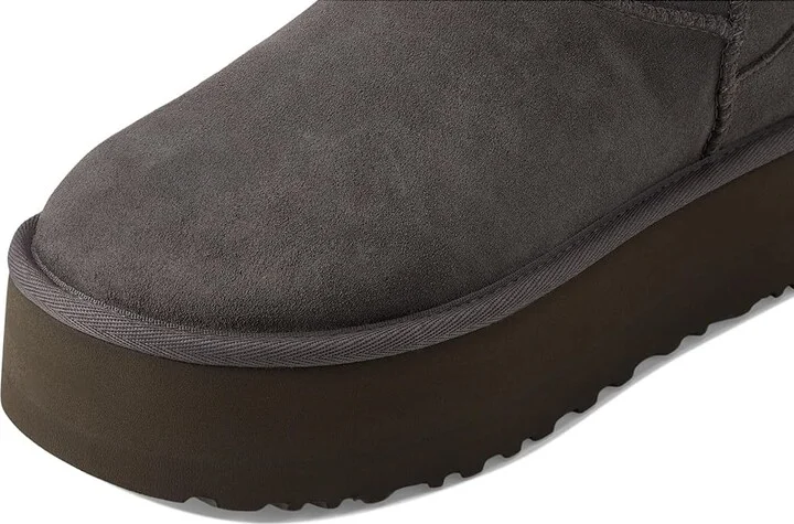UGG Classic Ultra Mini Platform Women's Boots Charcoal : 8 B - Medium, Suede - Image 7