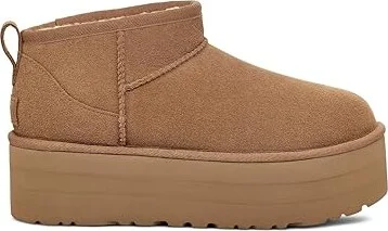 UGG Classic Ultra Mini Platform Women's Boots Chestnut : 5 B - Medium, Suede - Image 6
