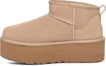 UGG Classic Ultra Mini Platform Women's Boots Sand : 5 B - Medium, Suede - Image 5