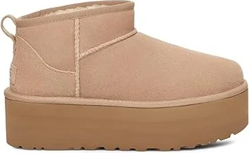 UGG Classic Ultra Mini Platform Women's Boots Sand : 5 B - Medium, Suede - Image 6