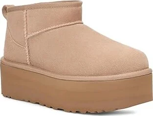 UGG Classic Ultra Mini Platform Women's Boots Sand : 5 B - Medium, Suede
