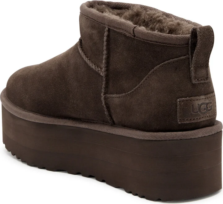 Ugg Classic Ultra Mini Suede Flatform Boots - Image 2