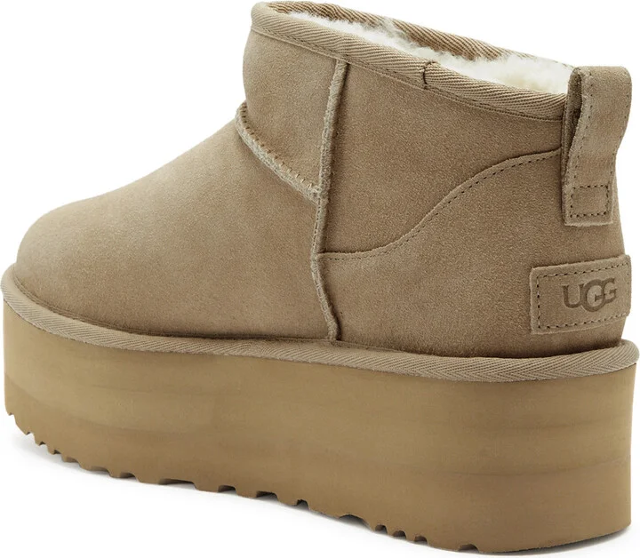 Ugg Classic Ultra Mini Suede Flatform Boots - Image 6