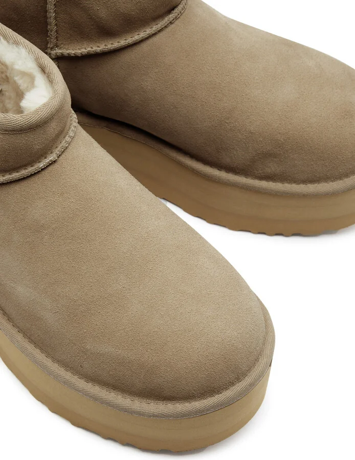 Ugg Classic Ultra Mini Suede Flatform Boots - Image 7