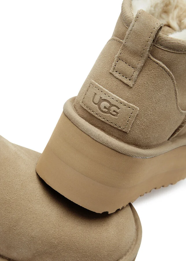 Ugg Classic Ultra Mini Suede Flatform Boots - Image 8