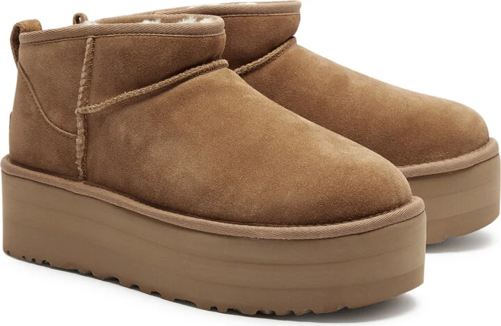 UGG Classic Ultra Mini Suede Flatform Boots - Image 2