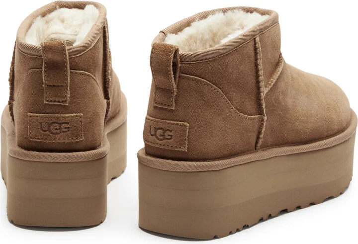 UGG Classic Ultra Mini Suede Flatform Boots - Image 3