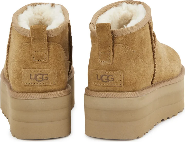 Ugg Classic Ultra Mini Suede Flatform Boots - Image 3