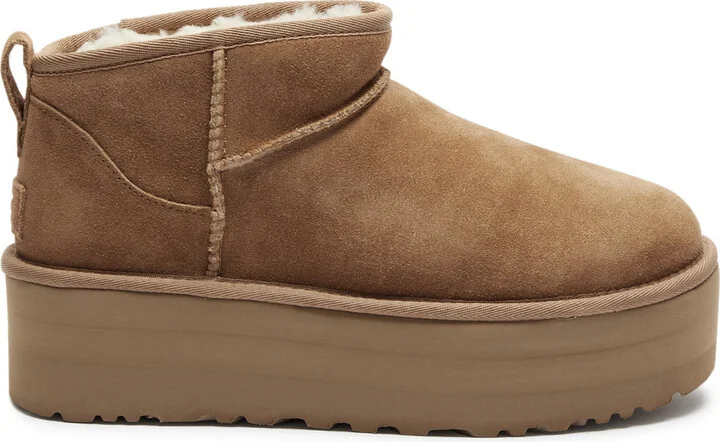 UGG Classic Ultra Mini Suede Flatform Boots