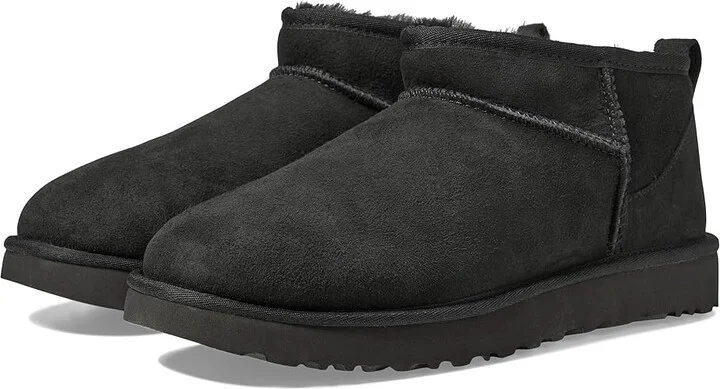 UGG Classic Ultra Mini Women's Shoes Black : 5 B - Medium, Sheepskin