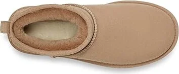 UGG Classic Ultra Mini Women's Shoes Sand : 7 B - Medium, Sheepskin - Image 2