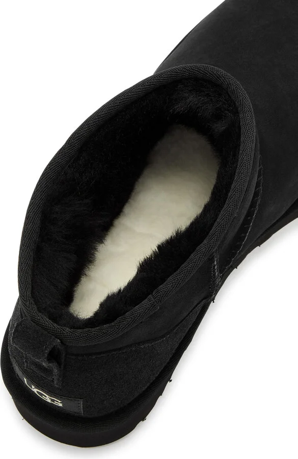 UGG Classic Women's Designer Ultra Mini Black Suede Ankle Boots UK9 - Image 4