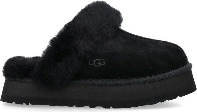 UGG Disquette Logo Embossed Platform Slippers