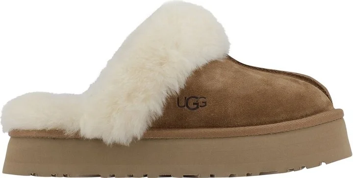 UGG Disquette Logo Embossed Platform Slippers