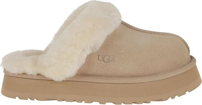 UGG Disquette Logo Embossed Platform Slippers