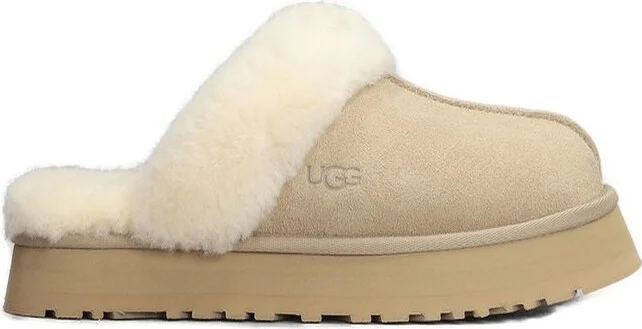 UGG Disquette Logo Embossed Platform Slippers