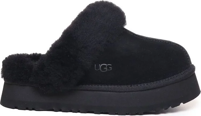 UGG Disquette Logo Embossed Platform Slippers