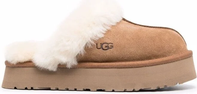 UGG Disquette Round Toe Shearling Slippers