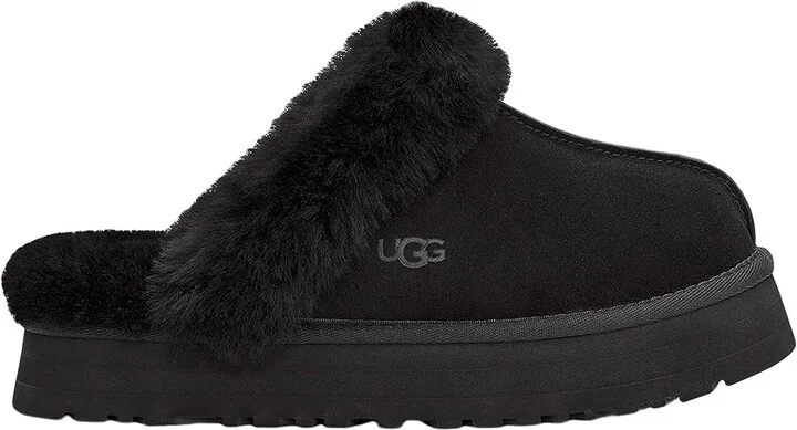 UGG Disquette Women's Shoes Black : 5 B - Medium, Leather/Suede - Image 7