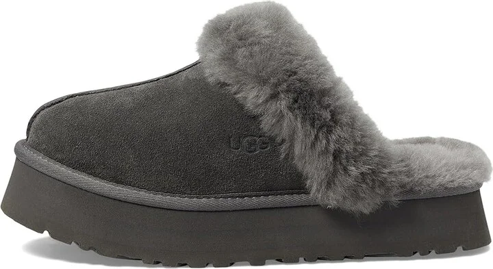 UGG Disquette Women's Shoes Charcoal : 5 B - Medium, Leather/Suede - Image 6