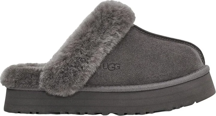 UGG Disquette Women's Shoes Charcoal : 5 B - Medium, Leather/Suede - Image 7