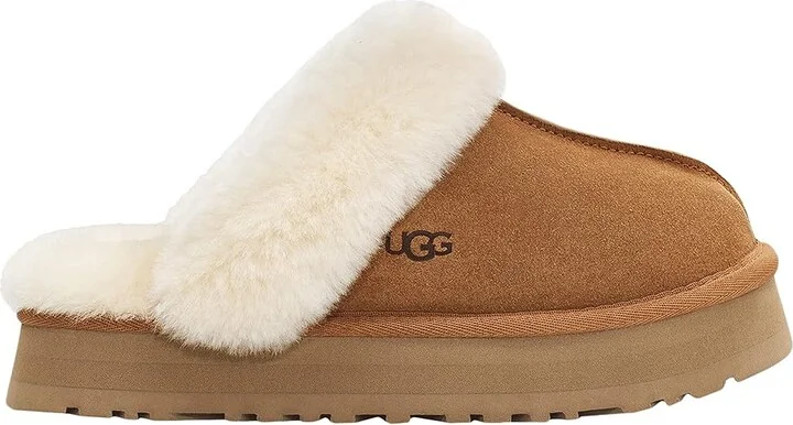 UGG Disquette Women's Shoes Chestnut : 9 B - Medium, Leather/Suede - Image 7