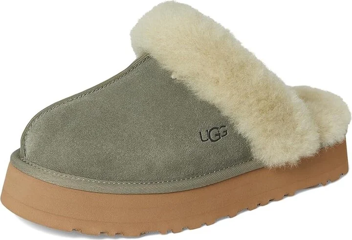 UGG Disquette Women's Shoes Moss Green/Muted Brass : 10 B - Medium, Leather/Suede - Image 5